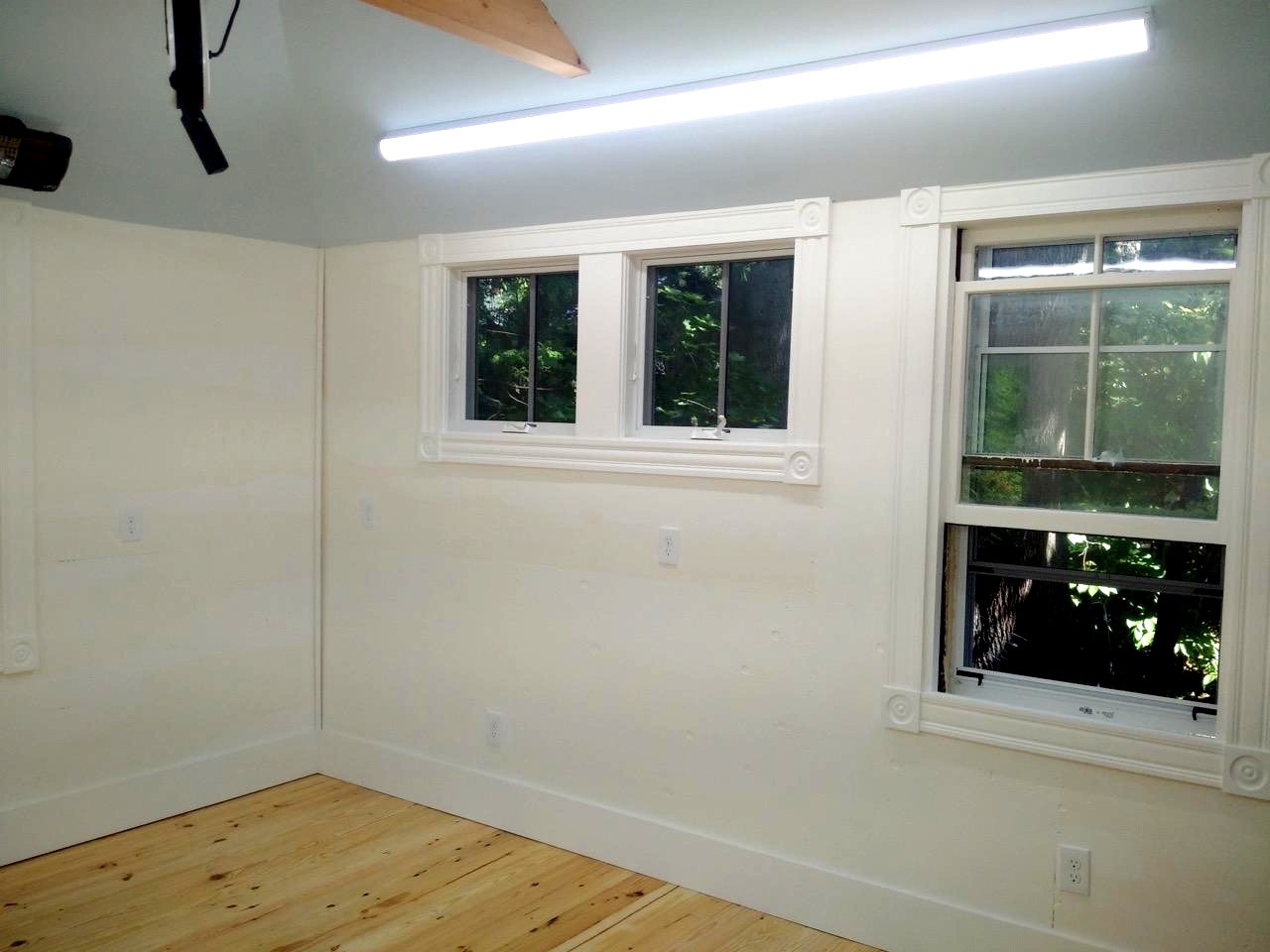 Watertown garage inside after conversion